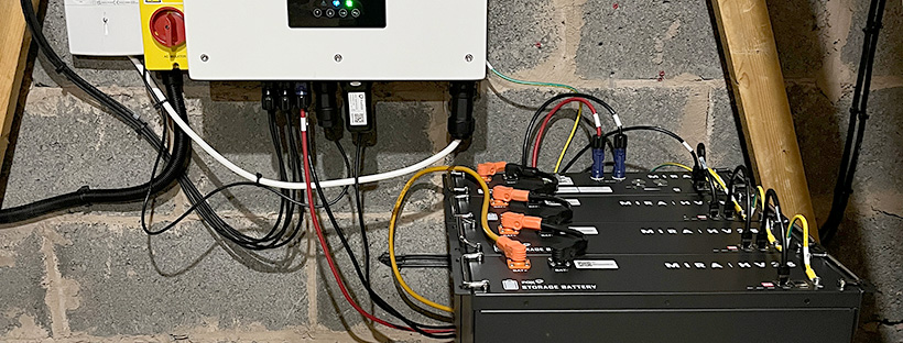 Home storage battery install